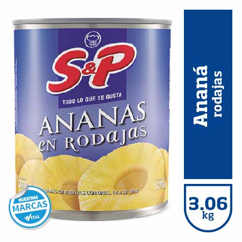 Anana S&P en rodajas x3.06kg