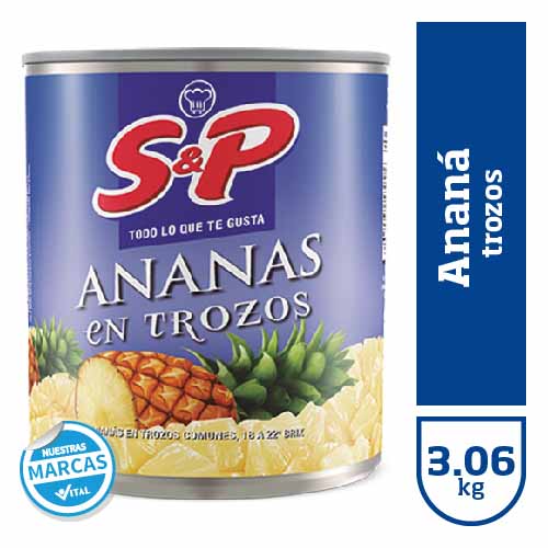 Anana S&P en trozos x3.06kg