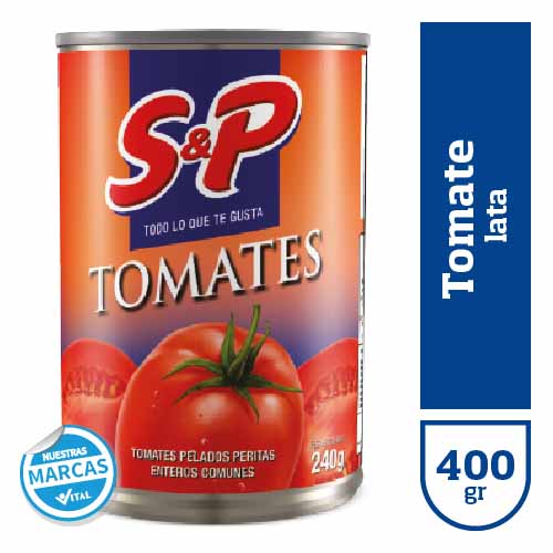 Tomate entero S&P lata x400gr