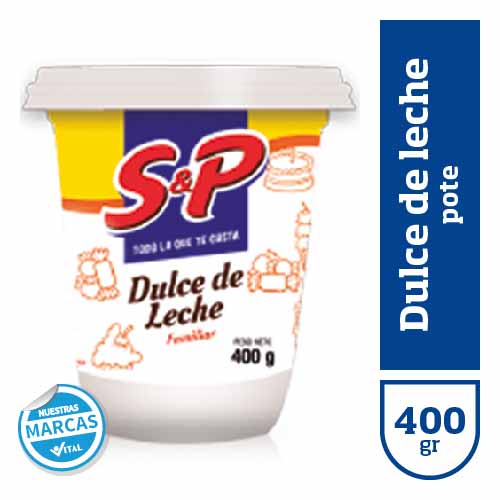 Dulce de leche S&P pote x400gr