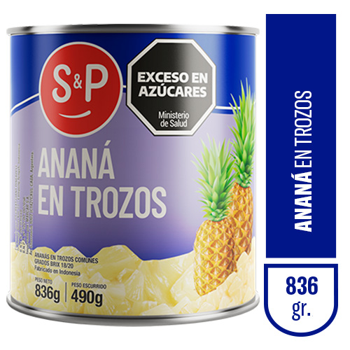 Anana S&P en trozos x836/850gr