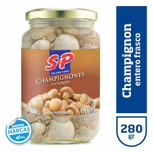 Champignon entero S&P frasco x280gr