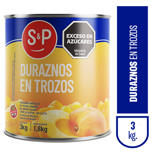 Durazno S&P cubos x3kg