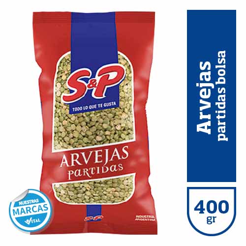 Arvejas S&P partidas bolsa x400gr