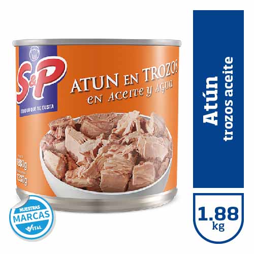 Atun S&P trozos en aceite x1.88kg