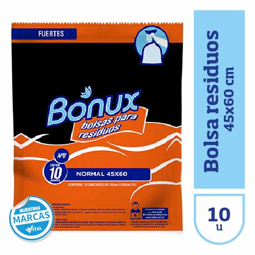 Bolsa de residuos BONUX 45x60cmx10u