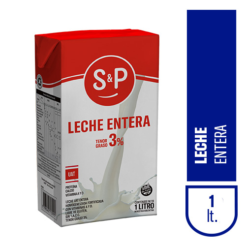 Leche larga vida S&P entera t/b x1lt