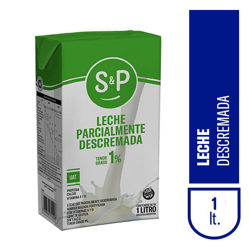 Leche larga vida S&P descremada t/b x1lt