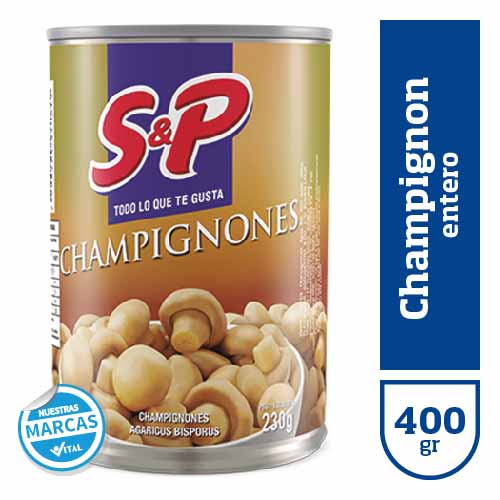 Champignon entero S&P lata x400gr