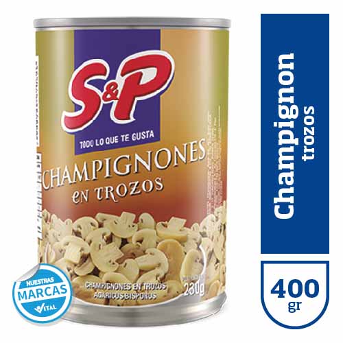 Champignon trozos S&P lata x400gr