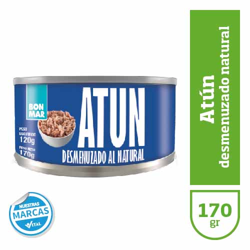 Atun BONMAR desmenuzado al naturalx170gr