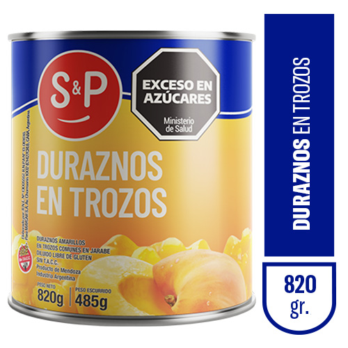 Durazno S&P cubos x820gr