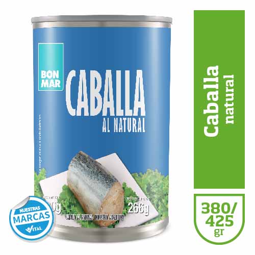 Caballa BONMAR al natural x380/425gr