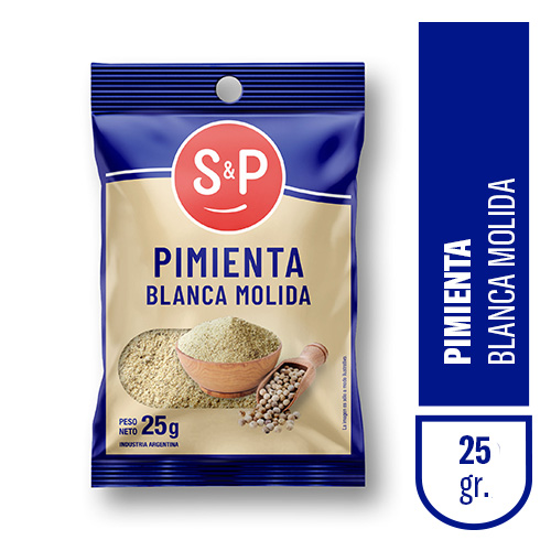 Pimienta S&P blanca molida x25gr