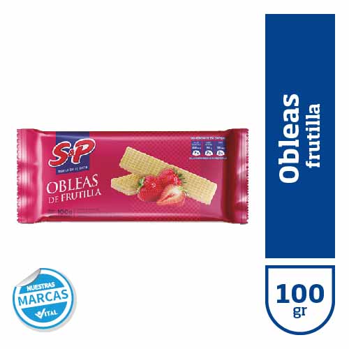 Obleas S&P frutilla x100gr