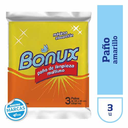 Paño BONUX amarillo x3u