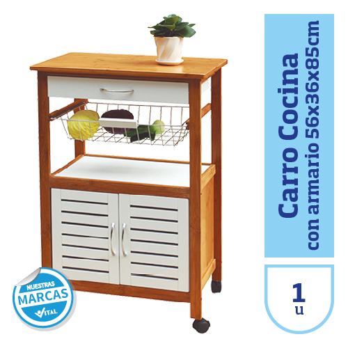 CARRO COCINA con armario 56x36x85cm