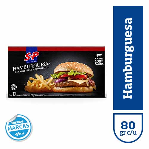 Hamburguesa S&P 12ux80gr