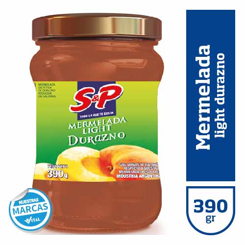 Mermelada S&P durazno ligth x390gr