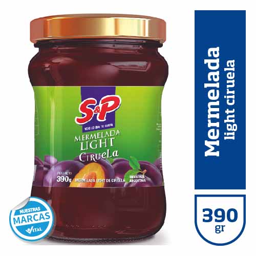 Mermelada S&P ciruela ligth x390gr