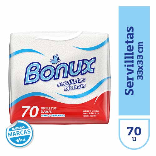 Servilletas BONUX 33x33cmx70u