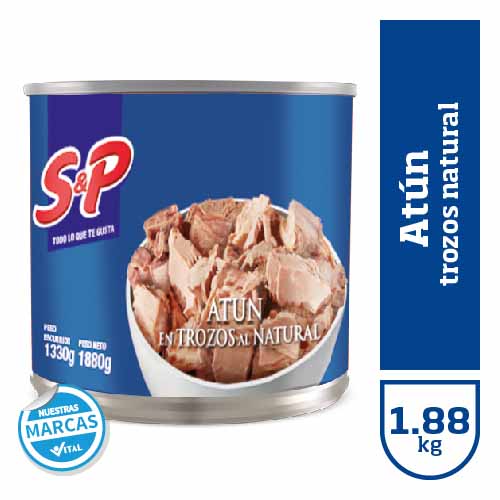 Atun S&P trozos al natural x1.88kg