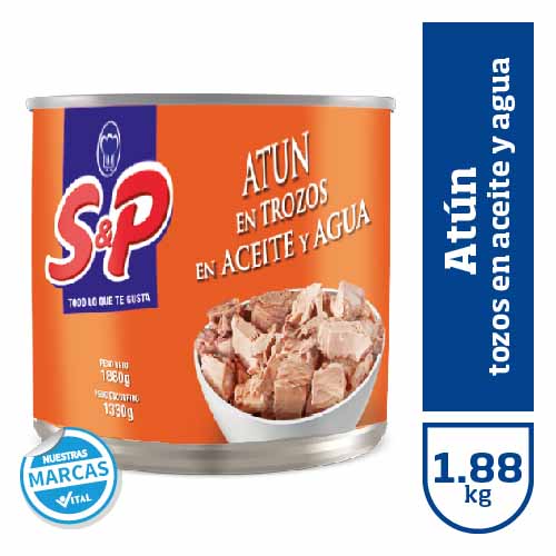 Atun S&P desmenuzado al natural x1.880kg