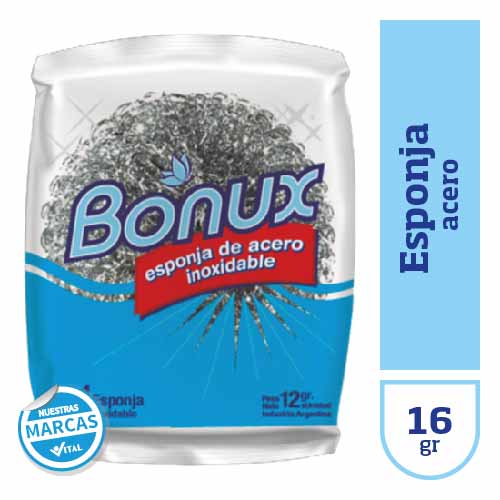 Esponja acero BONUX 16gr x1u