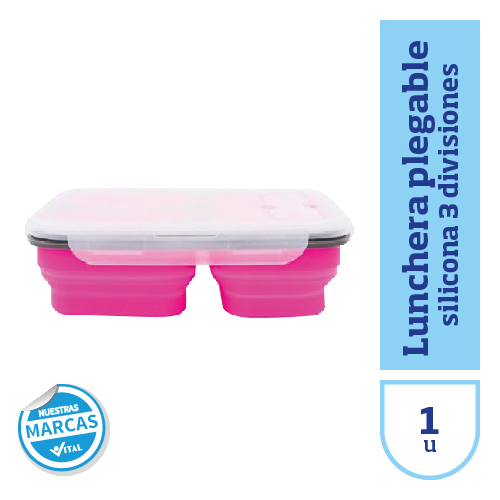 LUNCHERA plegable silicona 3 divisiones