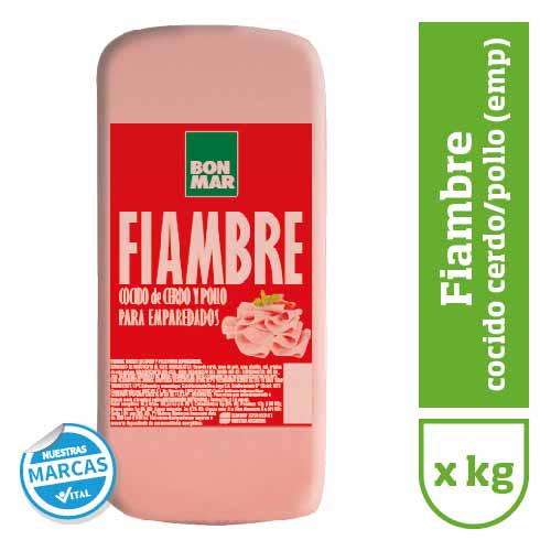 Fiambre cocido BONMAR cerdo/pol.emp.xkg