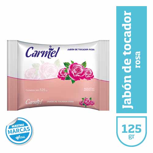 Jabon tocador CARMEL rosa x125gr