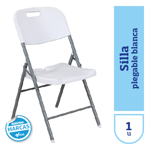 SILLA plegable blanca