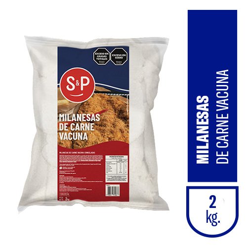 Milanesa de carne rebozada S&P x2kg