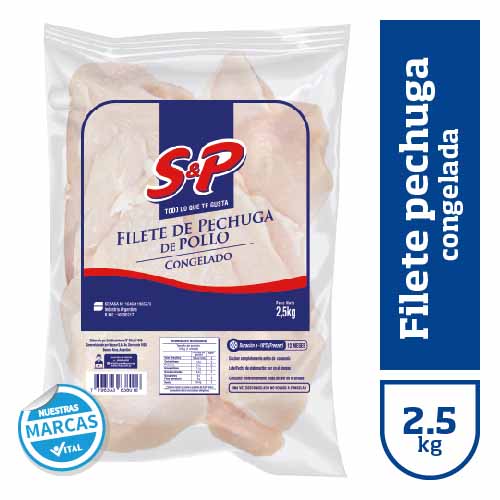 Filete pechuga congelado S&P x2.5kg