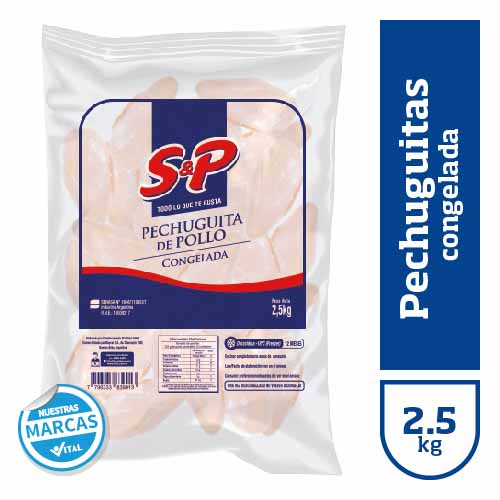 Pechuguitas congeladas S&P x2.5kg