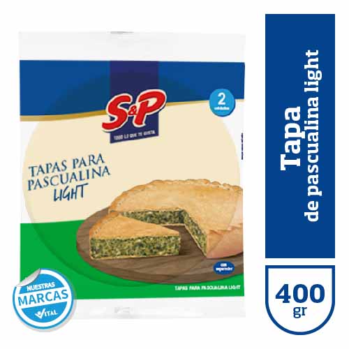 Tapa pascualina S&P light x400gr