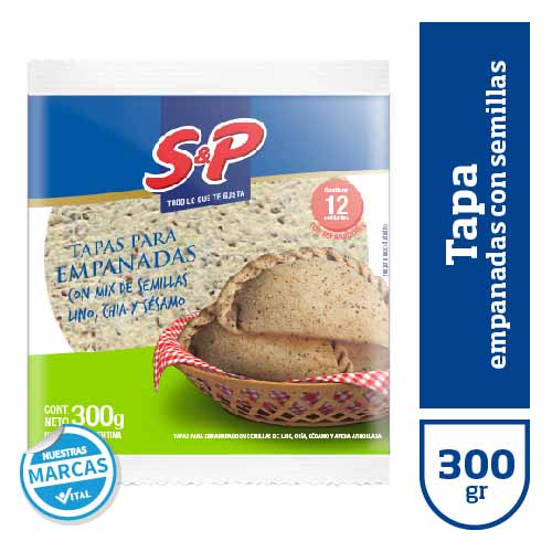 Tapa empanada S&P c/semillas x300gr